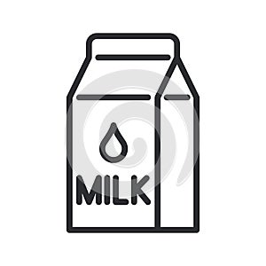 Milk pack line icon. Milk drink concept outline vector illustration