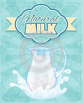 Milk pitcher poster