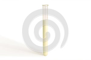 Milk poured into a test tube