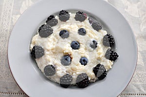 Milk rice pudding photo