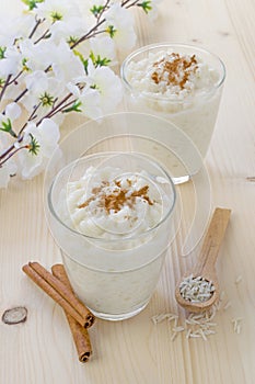 Milk rice pudding desserts