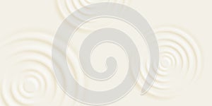 Milk ripple background. Cosmetic cream or shampoo with concentric circles on surface. Vector milk product texture photo