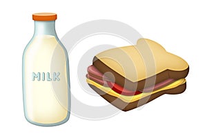 Milk and Sandwich