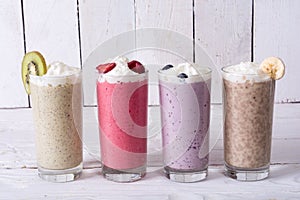 Milk shake with berries