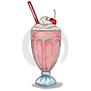 Milk shake cocktail color picture sticker