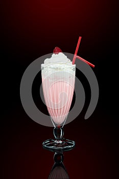 Milk shake with decoration