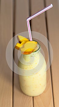 Milk shake with mango.