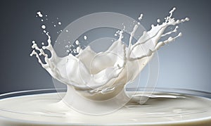 Milk splash close up, drink concept, package, illustration food, Generative AI