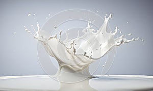 Milk splash close up, drink concept, package, illustration food, Generative AI