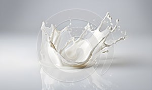 Milk splash close up, drink concept, package, illustration food, Generative AI