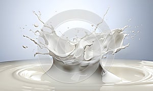 Milk splash close up, drink concept, package, illustration food, Generative AI