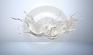 Milk splash close up, drink concept, package, illustration food, Generative AI