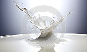 Milk splash close up, drink concept, package, illustration food, Generative AI