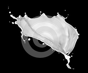 Milk splash isolated