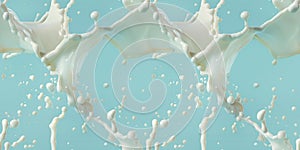 milk drop splash pastel background seamless tile pattern