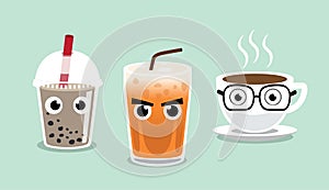 Milk Tea Alliance Cartoon Characters Set