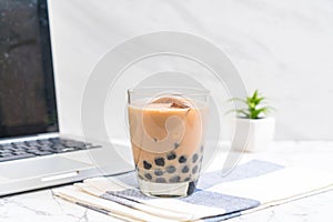 milk tea with bubble