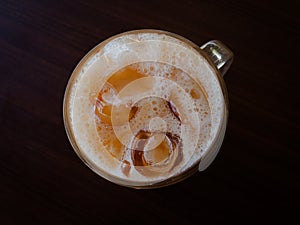Milk tea or popularly known as Teh Tarik in Malaysia
