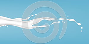 Milk or yogurt splash