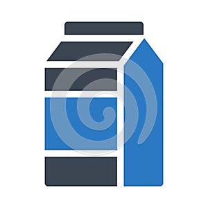 Milkpack glyph color vector icon