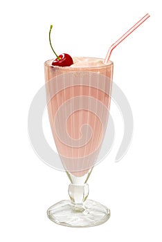 Milkshake with cherry