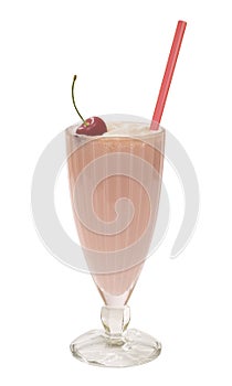 Milkshake with cherry