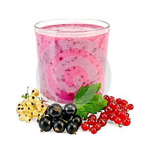 Milkshake with different currants