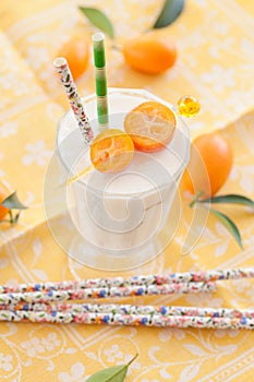 Milkshake with kumquats