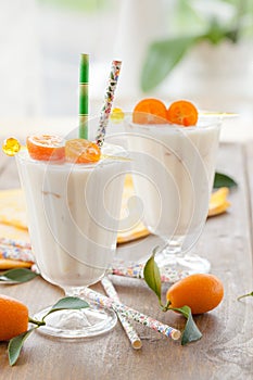Milkshake with kumquats