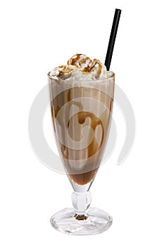 Milkshake latte caramel photo