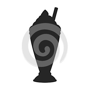 Milkshake Silhouette Vector