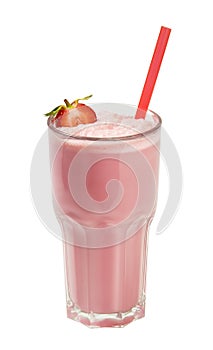 Milkshake with strawberries