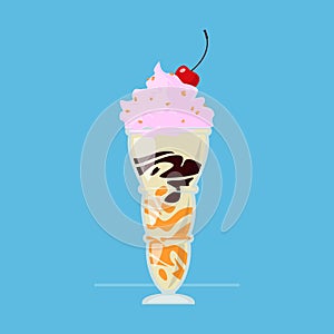 Milkshake vector illustration.