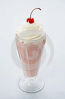 Milkshake with Whipped Cream and Cherry