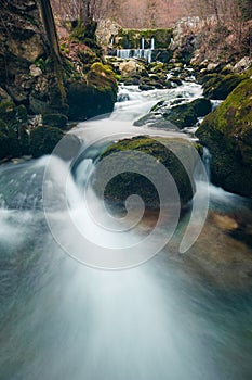 Milky cascading stream