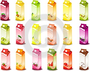 Milky products with fruit photo