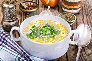 Milky vegetable diet soup