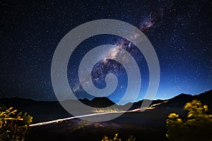 Milky way across Mt.Bromo,East Java,Indonesia