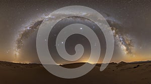 Milky Way Arching Over Desert Dunes at Night
