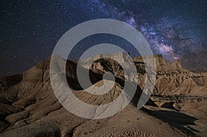 Milky Way Desert at night