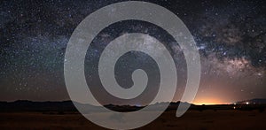 Milky Way Galaxy Arc over Sonoita Arizona grasslands.