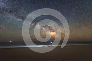 Milky Way Galaxy rising over Assateague Island