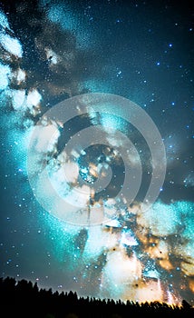 Milky way illustration Artificial Intelligence artwork generated