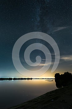 Milky Way at the lake side