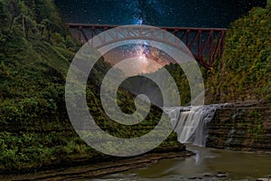 Milky Way At Letchworth State Park In New York