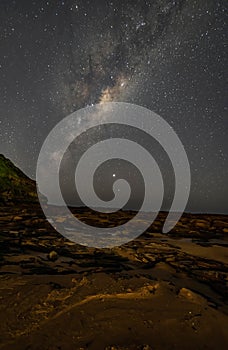 Milky Way Night Sky at the Beach