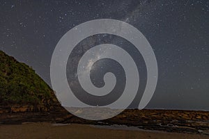 Milky Way Night Sky at the Beach