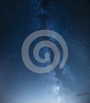 Milky Way. Night sky with stars as a background. Natural compositon at the night time.