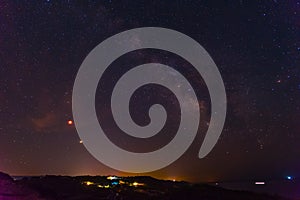 Milky way over Alghero coastline