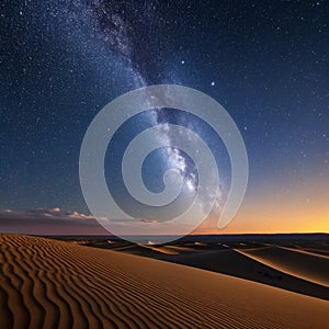 Milky Way over the dunes of Maspalomas, Gran Canaria